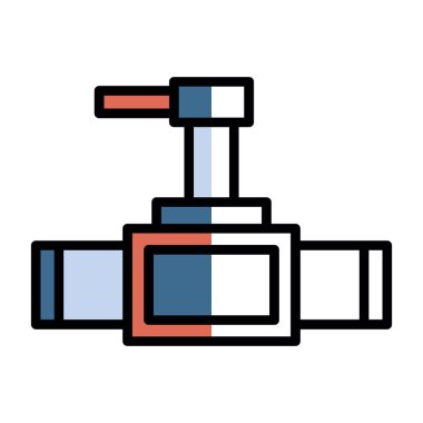 Renkli boya silindiri ikonu. Boyama için boya silindiri. vektör illüstrasyonu