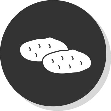 Patates. Web simgesi basit illüstrasyon 