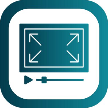 vektör lcd simgesi illüstrasyonu