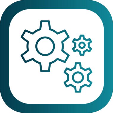 Gears'ı satırı vektör simgesi 