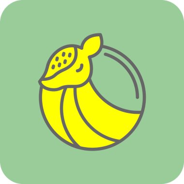 muz ikonu vektör çizimi