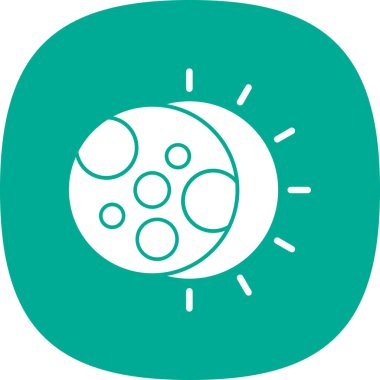 Güneş tutulması simgesinin vektör illüstrasyonu 