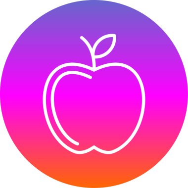 Elma. Web simgesi basit illüstrasyon