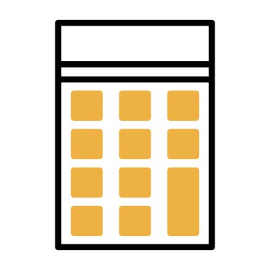 Basit Hesaplayıcı Simgesi, vektör illüstrasyonu