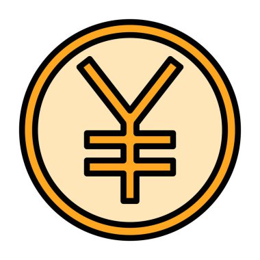 vektör Çin para birimi simgesi