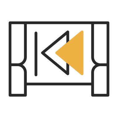 Geri dön, oku geri götür, sol vektör simgesi. Geriye, önceki düğme 