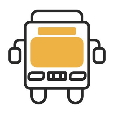 Otobüs. Web simgesi basit illüstrasyon             
