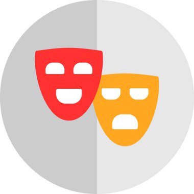 Çizgi film simgesinin vektör çizimi.