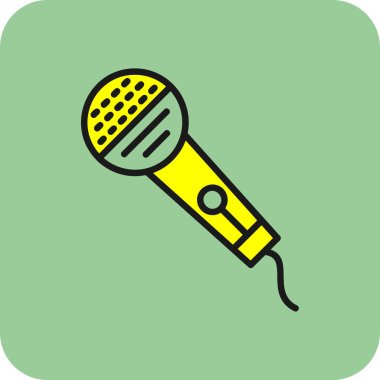 mikrofon simgesi vektör illüstrasyonu