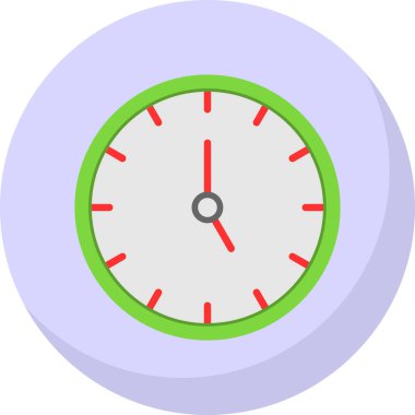 Saat. Web simgesi basit illüstrasyon                  