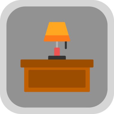 bir masa lambasının düz simgesi