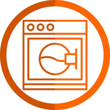 gaz sobası yuvarlanmış simge