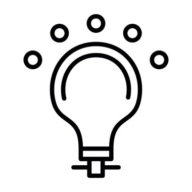 ampul simgesi, vektör illüstrasyonu 