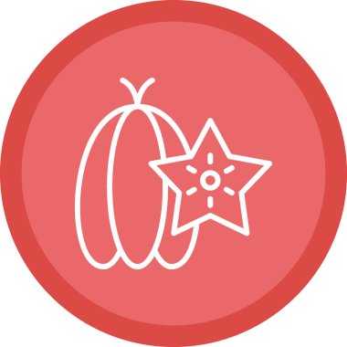 starfruit ikon vektör illüstrasyonu