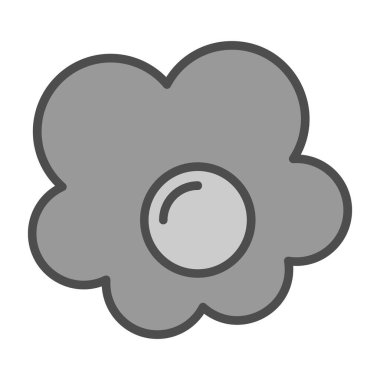 Kızarmış yumurta simgesi, vektör illüstrasyonu