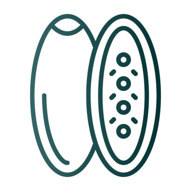 Yeşil ve beyaz bir ikonun vektör illüstrasyonu