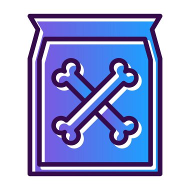 Kemik. Web simgesi basit illüstrasyon