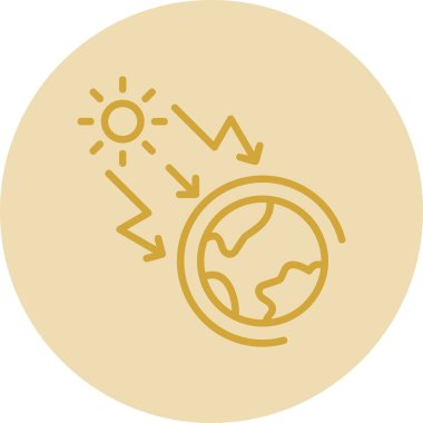 Sera etkisi web simgesi vektör illüstrasyonu