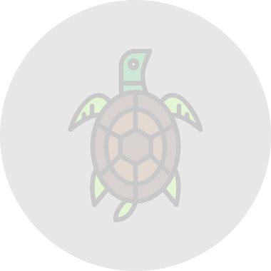 Beyaz arkaplanda izole edilmiş kaplumbağa vektör simgesi