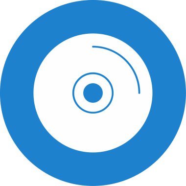 CD mi? Web simgesi basit illüstrasyon