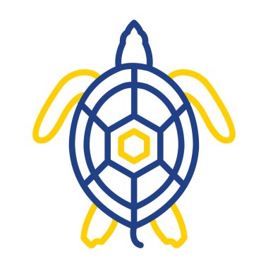 Beyaz arkaplanda izole edilmiş kaplumbağa vektör simgesi