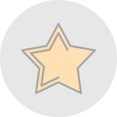 Grafik düz yıldız ikon vektör çizimi tasarımı