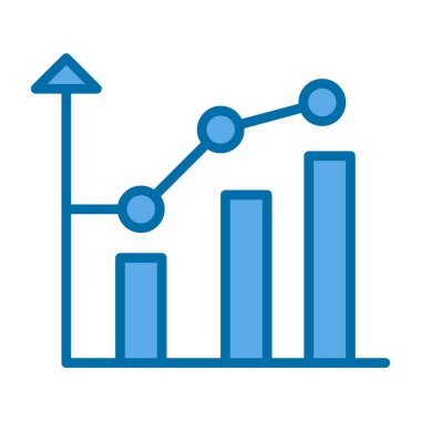 Diyagram vektör renk çizgisi simgesi 