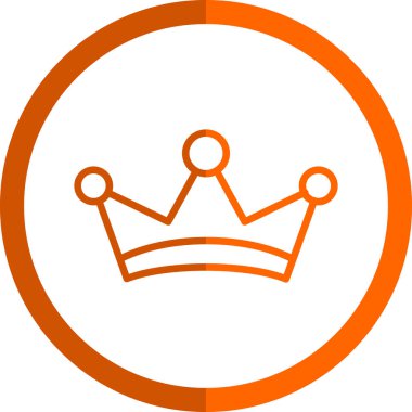 taç düz vektör simgesi 