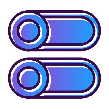 Mavi çizgi iki ton simgesi beyaz arkaplanda izole edildi. vektör.