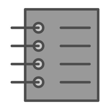 Modern Not Defteri simgesinin vektör illüstrasyonu                            