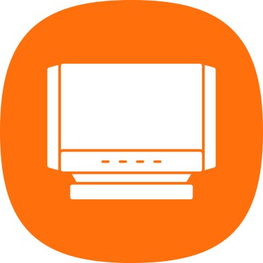 televizyon web simgesi vektör illüstrasyonu