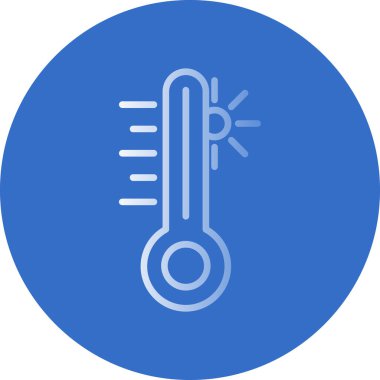 sıcaklık simgesi. Termometre vektör simgesinin basit çizimi