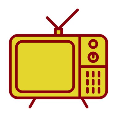 televizyon web simgesi vektör illüstrasyonu