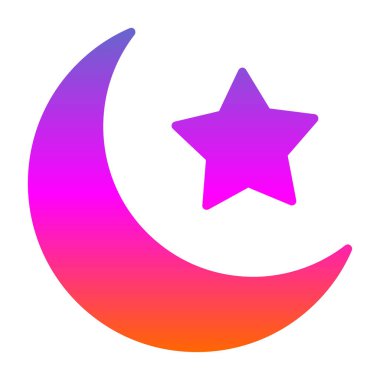 Ay simgesi, vektör illüstrasyonu basit tasarım