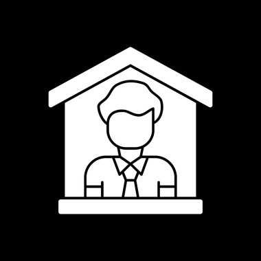 Ev simgesi, vektör illüstrasyonunda kal