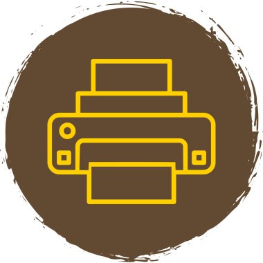 Yazıcı simgesinin vektör illüstrasyonu 