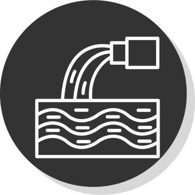 Bir su simgesinin vektör illüstrasyonu