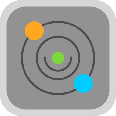 Yörünge web simgesi vektör illüstrasyonu