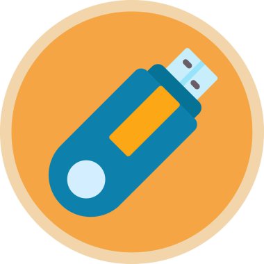 Usb satır simgesi. Tasarım için web şarkısı.