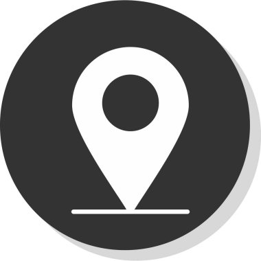 konum pin simgesi vektör illüstrasyonu 