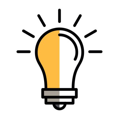 ampul simgesi, vektör illüstrasyonu 