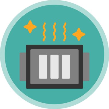 radyatör ağ simgesi, vektör illüstrasyonu