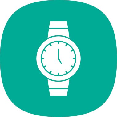 Kol saati simgesi, vektör illüstrasyonu 