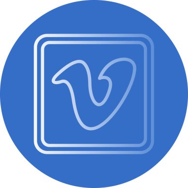 vimeo square logosu, web illüstrasyon simgesi
