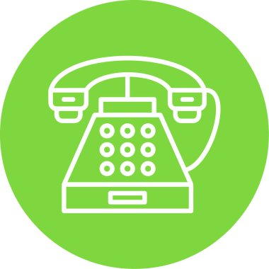 Telefon web simgesi basit illüstrasyon 