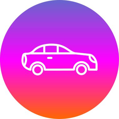 araba simgesi, vektör illüstrasyonu 