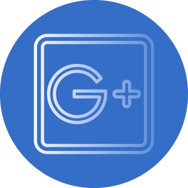 Google Plus web simgesi vektör çizimi