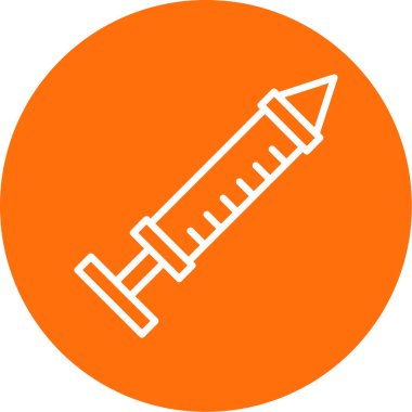 Bir şırınga simgesinin vektör çizimi