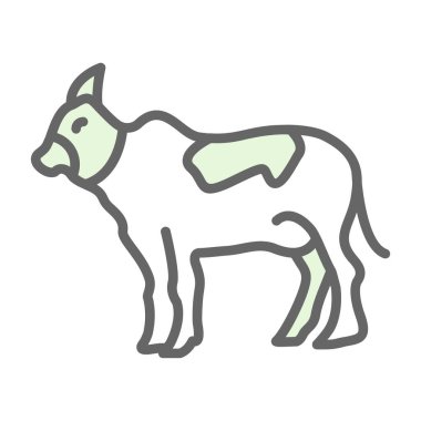 inek simgesi vektör illüstrasyonu