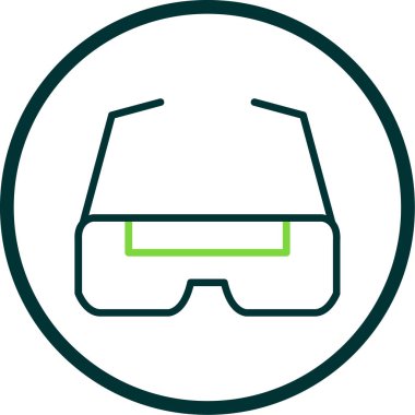 Gözlükler. Web simgesi basit illüstrasyon  